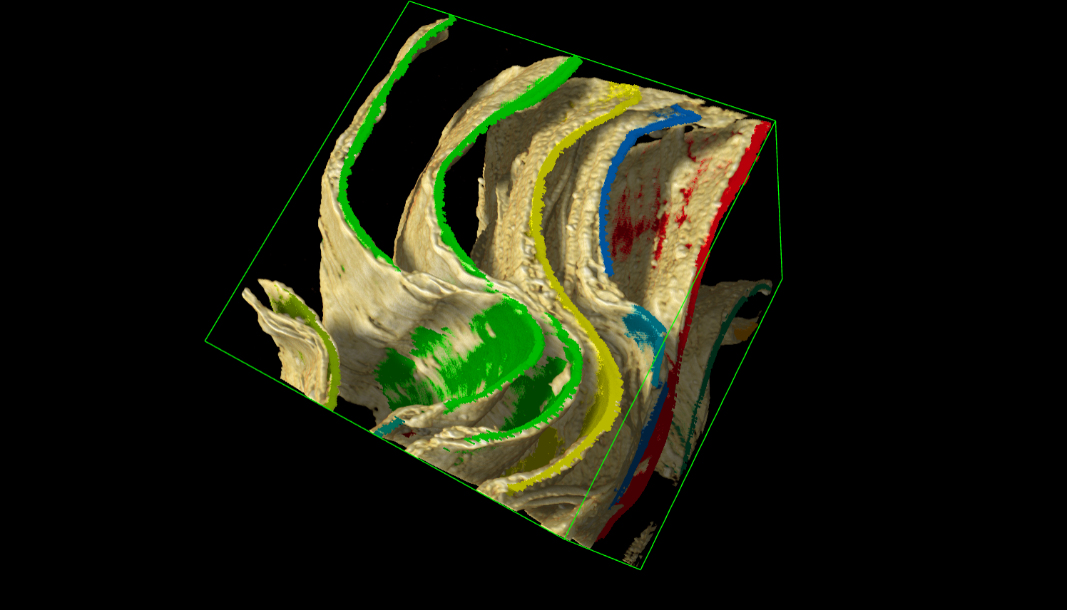 Sample 3D volume with mask captured using ScrollSlabViewer